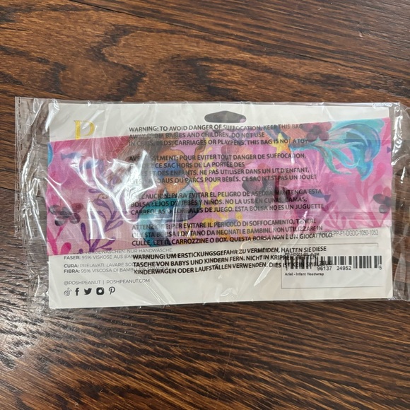 Posh Peanut The Little mermaid zip ruffle pajamas and Headwrap for Kids 2t - Picture 5 of 8